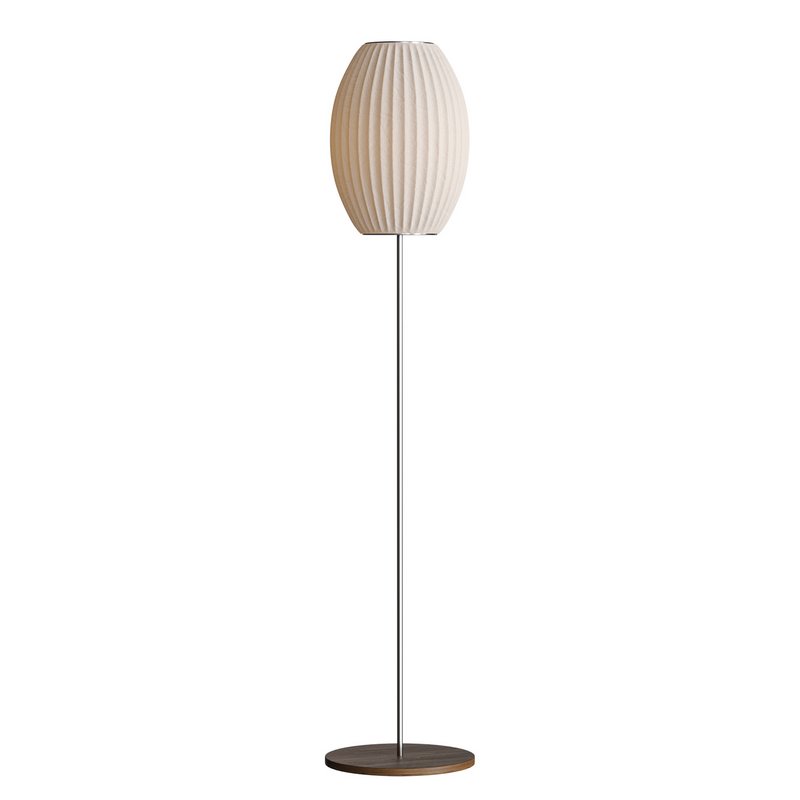 Bubble Lotus Floor Lamp. Herman Miller. Nelson. Cigar - Image 2