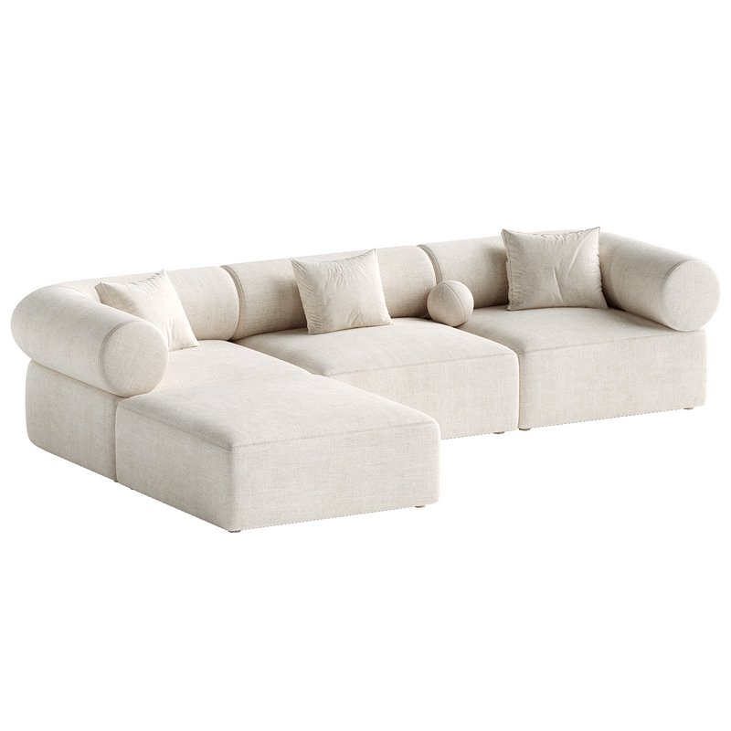 Zia 4PC Modular Reversible Chaise Sectional Sofa - Image 5