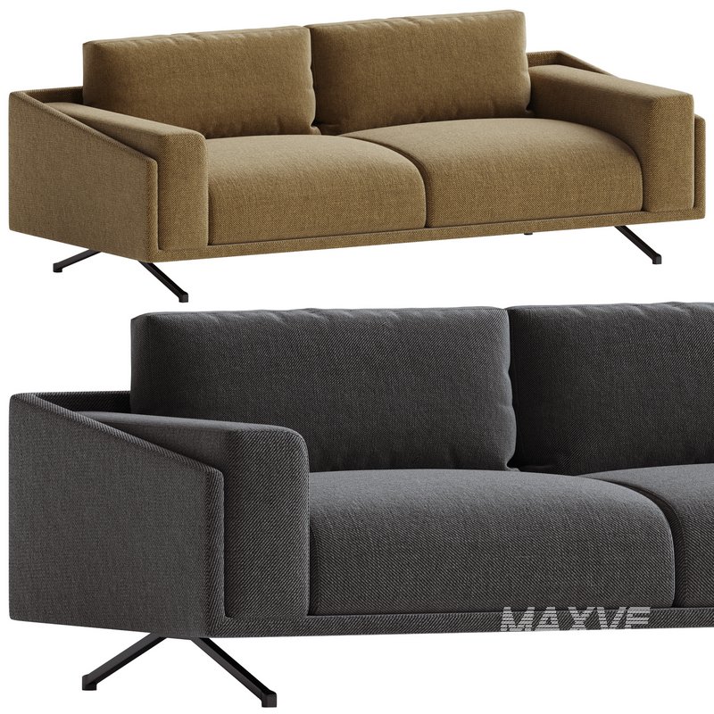 Marat 3 Seater Fabric Sofa - Image 2