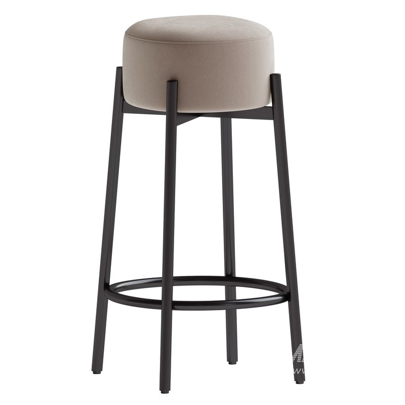 Colombe Upholstered Counter Stool with Metal Frame - Image 3