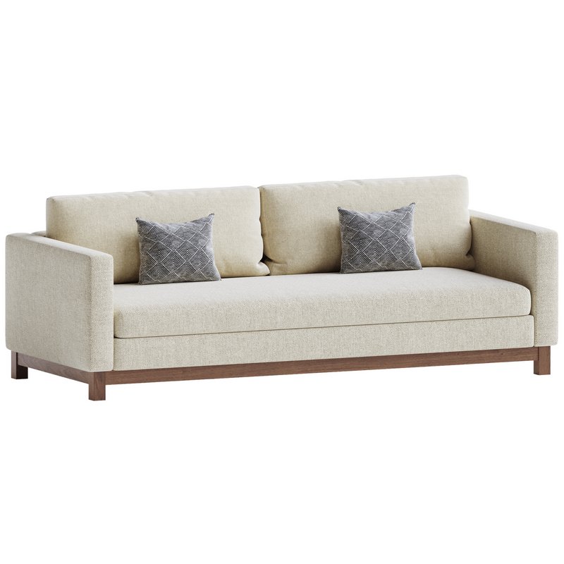Jake Brindle Wood Base Sofa - Image 2