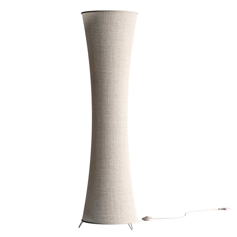 Fabric floor lamp Liana with a concave shape - Image 2