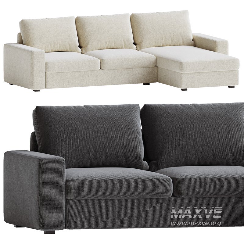 KIVIK 3 seater sofa white - Image 2