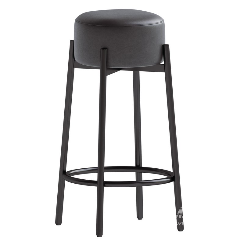 Colombe Upholstered Counter Stool with Metal Frame - Image 2