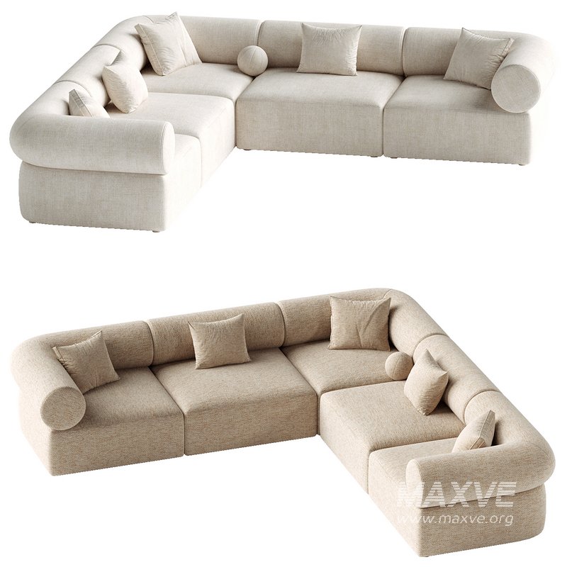 Zia 5PC Corner Sectional Sofa - Image 4