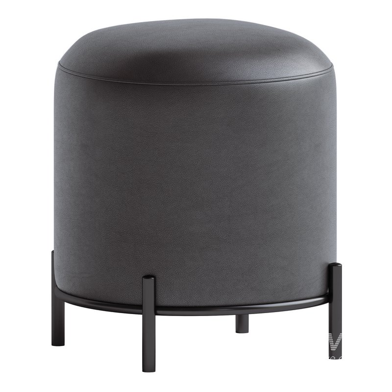Soft pouf on metal legs - Image 3