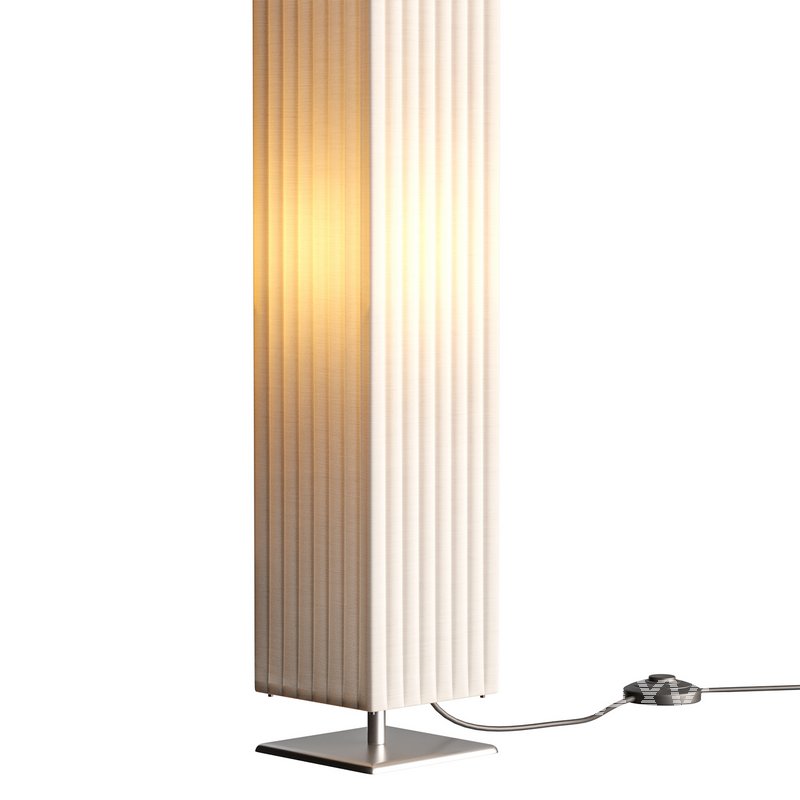 White fabric floor lamp Janno - Image 5