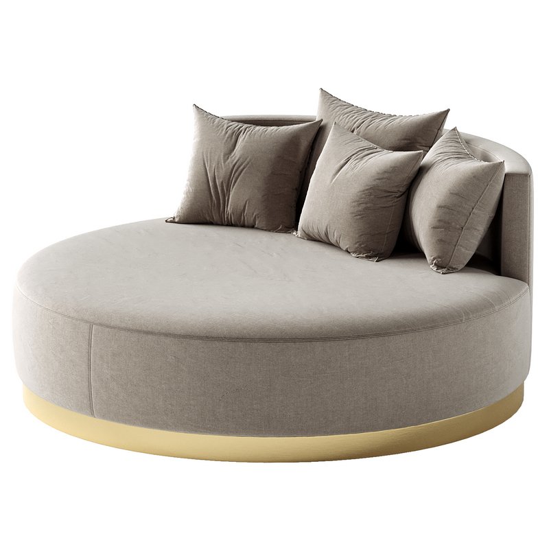 Upholstered round chaise - Image 2