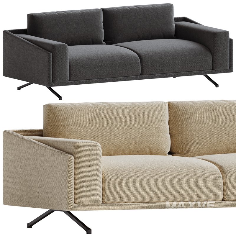 Marat 3 Seater Fabric Sofa - Image 5
