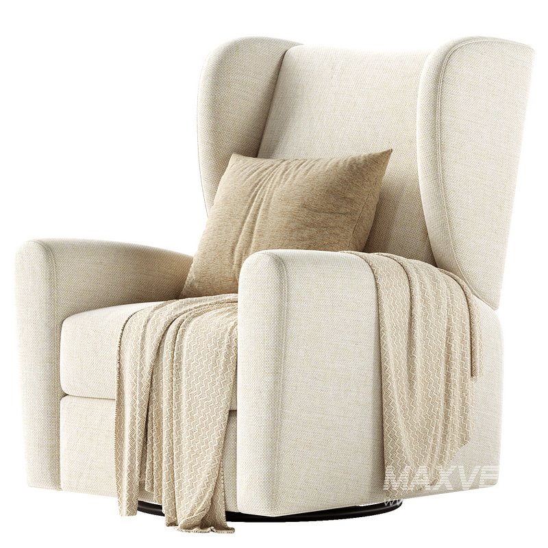 Seesaw Cream Nursery Power Recliner Chair - Image 4