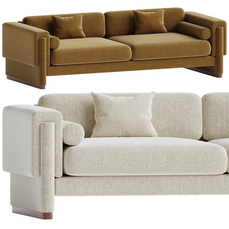 Howard Sofa Upholstered Down and Solid Wood - Image 1