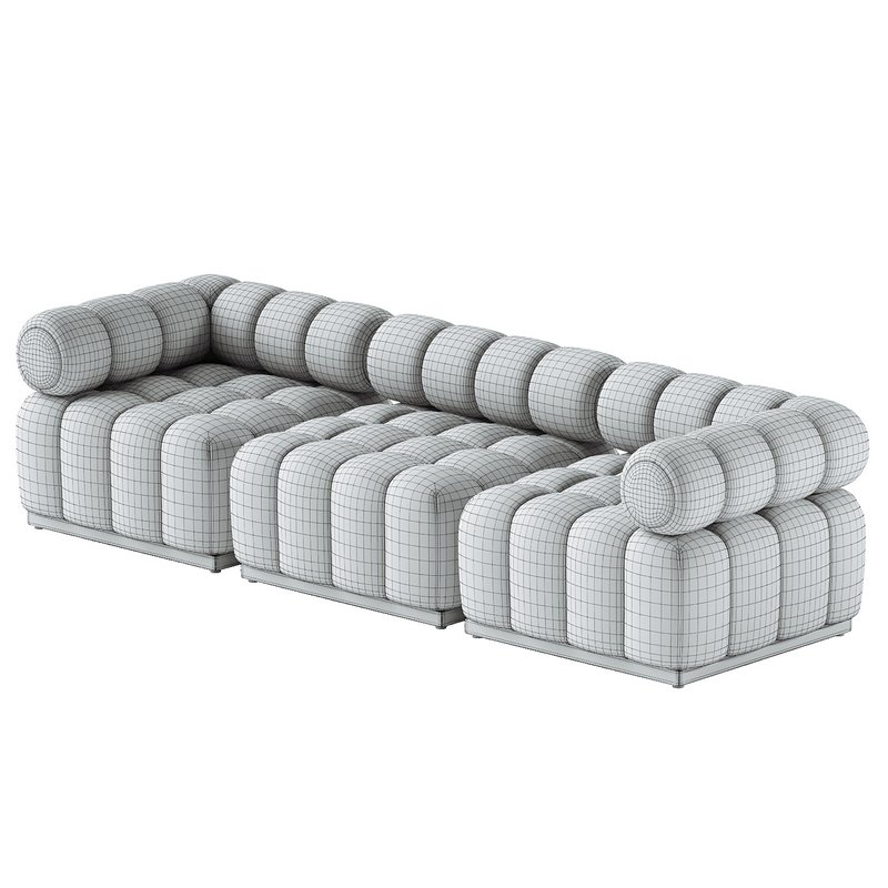 Roma Outdoor 3 Piece Sectional Sofa - Image 4
