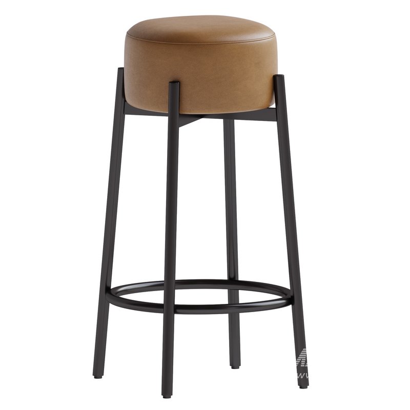 Colombe Upholstered Counter Stool with Metal Frame - Image 4