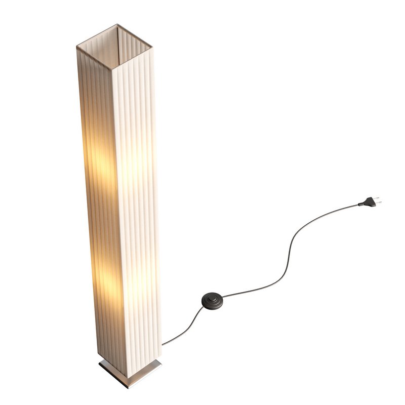 White fabric floor lamp Janno - Image 3