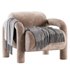 Woood Fauteuil Lenny In Grove Textuur - Thumbnail 3