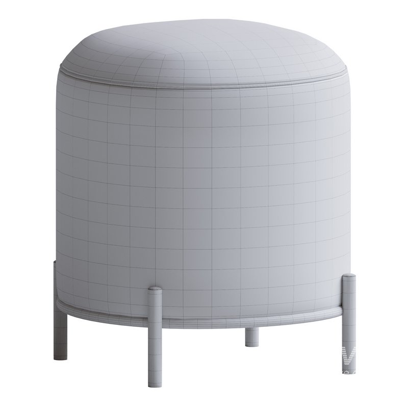 Soft pouf on metal legs - Image 5