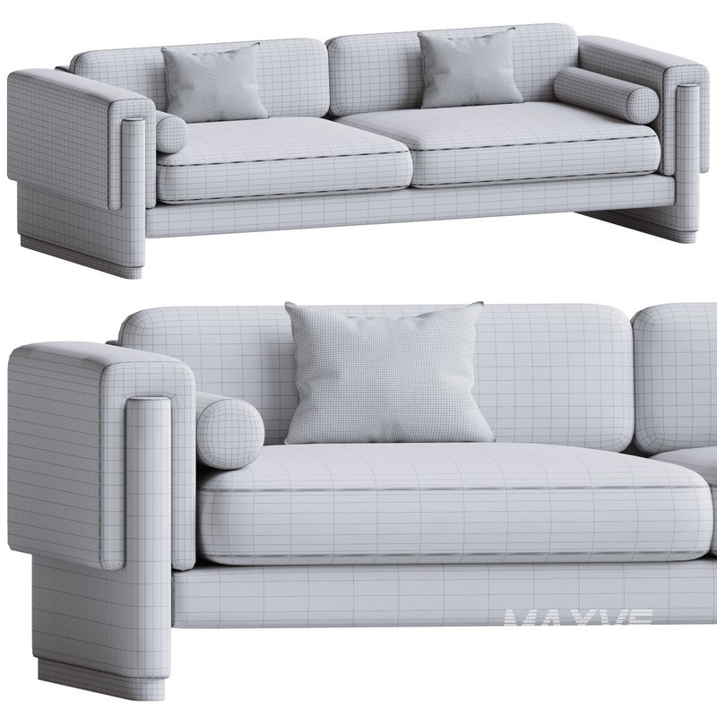 Howard Sofa Upholstered Down and Solid Wood - Image 4