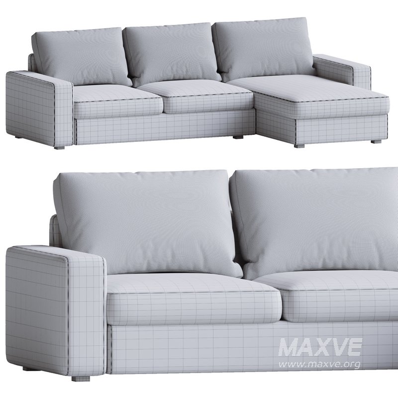 KIVIK 3 seater sofa white - Image 4