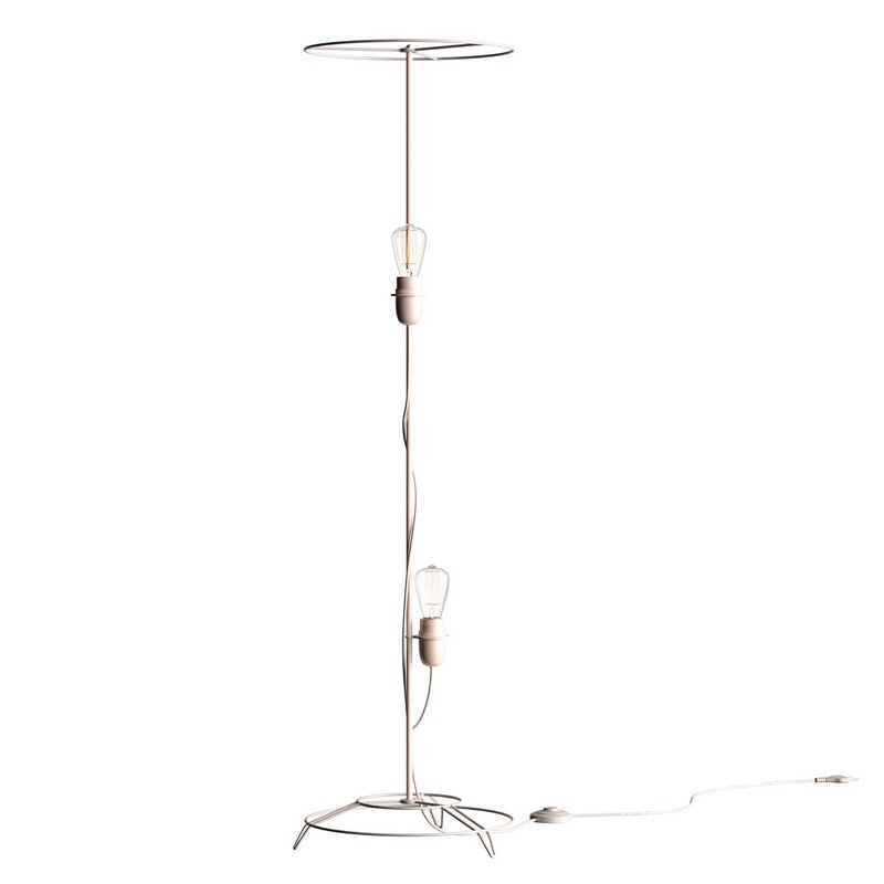 Fabric floor lamp Liana with a concave shape - Image 6