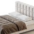 White-velvet-minimalist-bed - Thumbnail 11