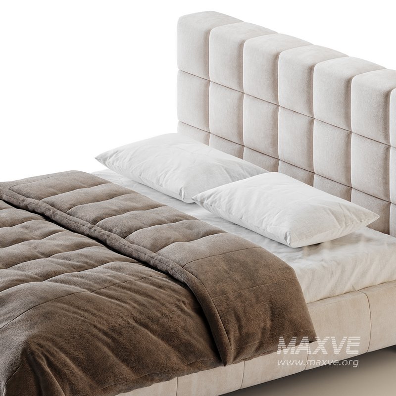 White-velvet-minimalist-bed - Image 11