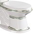 Corner Elongated Two Piece Dual Flush Bathroom Toilet - Thumbnail 10