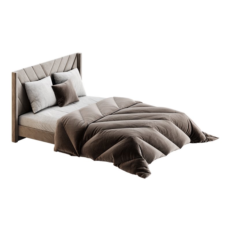 Easyfashion Modern Upholstered Platform Queen Bed with Slat Support Light Gray - Image 10