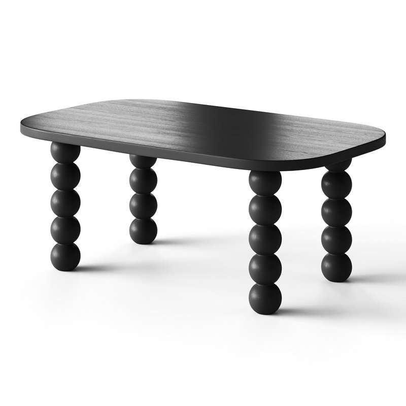 Wooden minimalist rectangular large coffee table - Image 8