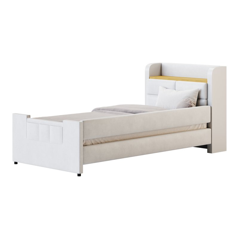Twin Size Upholstered Platform Bed - Image 10