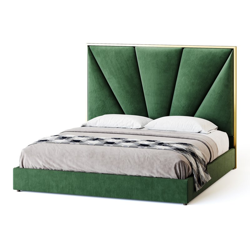 Royal Blue Upholstered Luxury King Size size Bed - Image 10