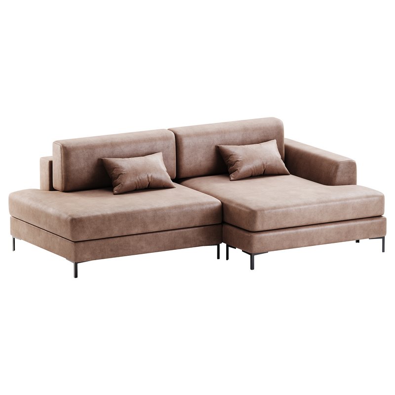 Corner sofa Edwin Velvet Terra - Image 9