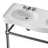 White Console Sink Double Deluxe with Black Nickel Bistro Legs - Thumbnail 9