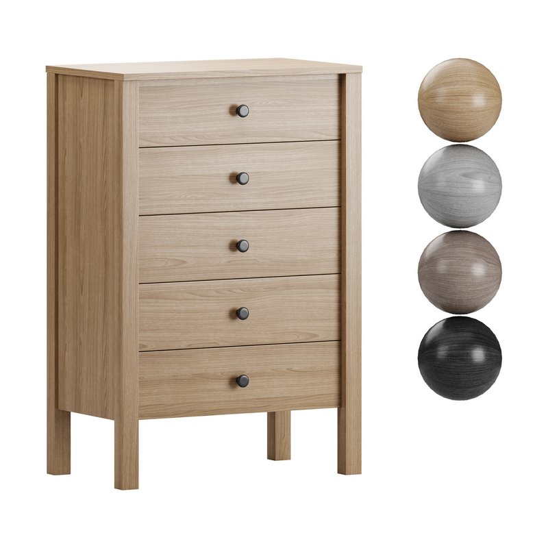 Calistoga 5 Drawer Tallboy Dresser - Image 1