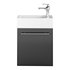 Small Wall Mounted Cabinet Vanity Bathroom Sink Cabinet Black - Thumbnail 11