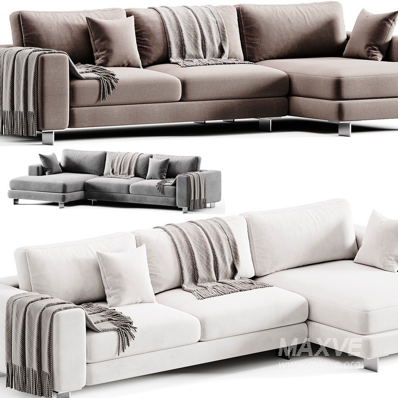 T TIME Sofa with chaise longue By Twils - Image 6