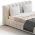 Addie White Boucle Minimalist Modern Bed - Thumbnail 12