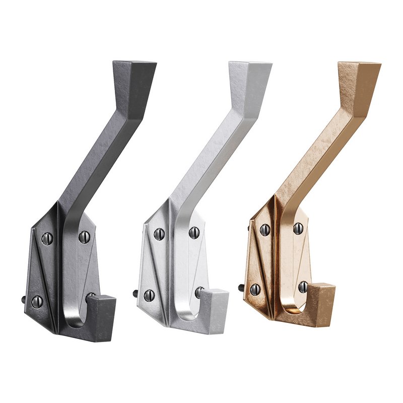 Renovator Supply Heavy Duty Coat Hooks Double Hook Coat Hanger - Image 1