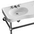 White Console Sink Double Deluxe with Black Nickel Bistro Legs - Thumbnail 11