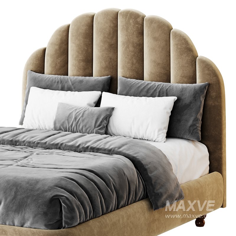 Lime Green Padded Panel Bed - Image 12