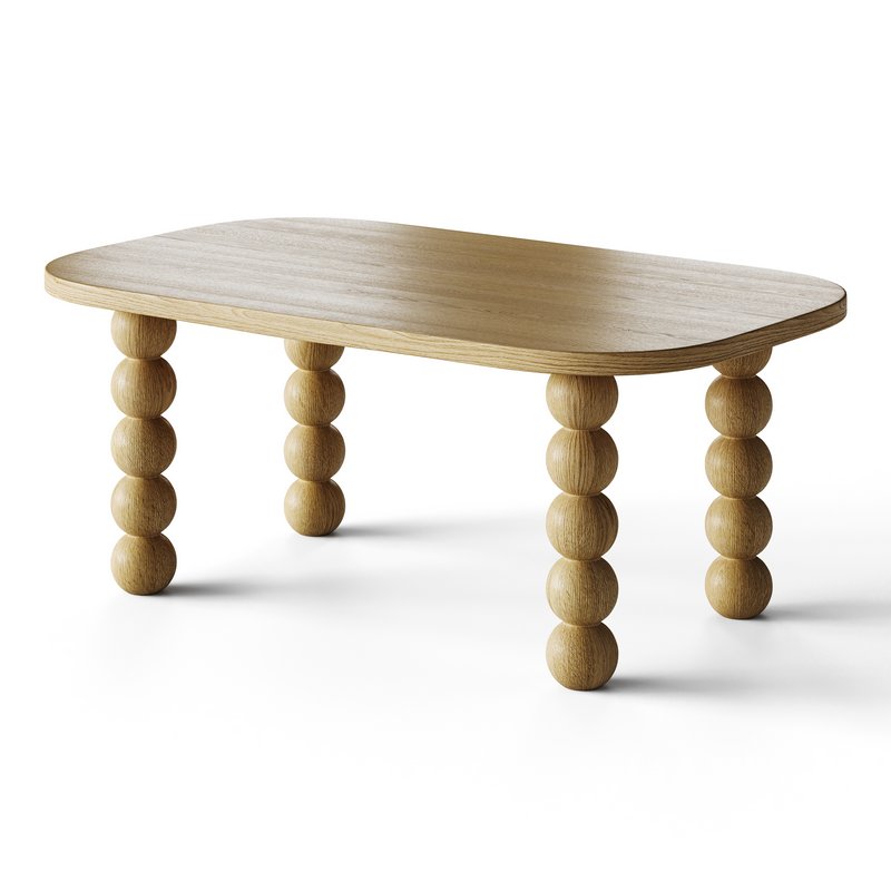 Wooden minimalist rectangular large coffee table - Image 11