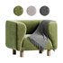 Veneto Velvet Poudre Armchair - Thumbnail 1