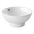Round Countertop Vessel Bathroom Sink White with Overflow - Thumbnail 11