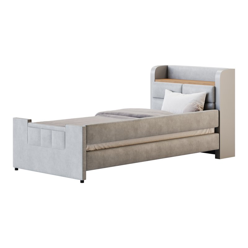 Twin Size Upholstered Platform Bed - Image 12
