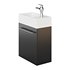 Small Wall Mounted Cabinet Vanity Bathroom Sink Cabinet Black - Thumbnail 12