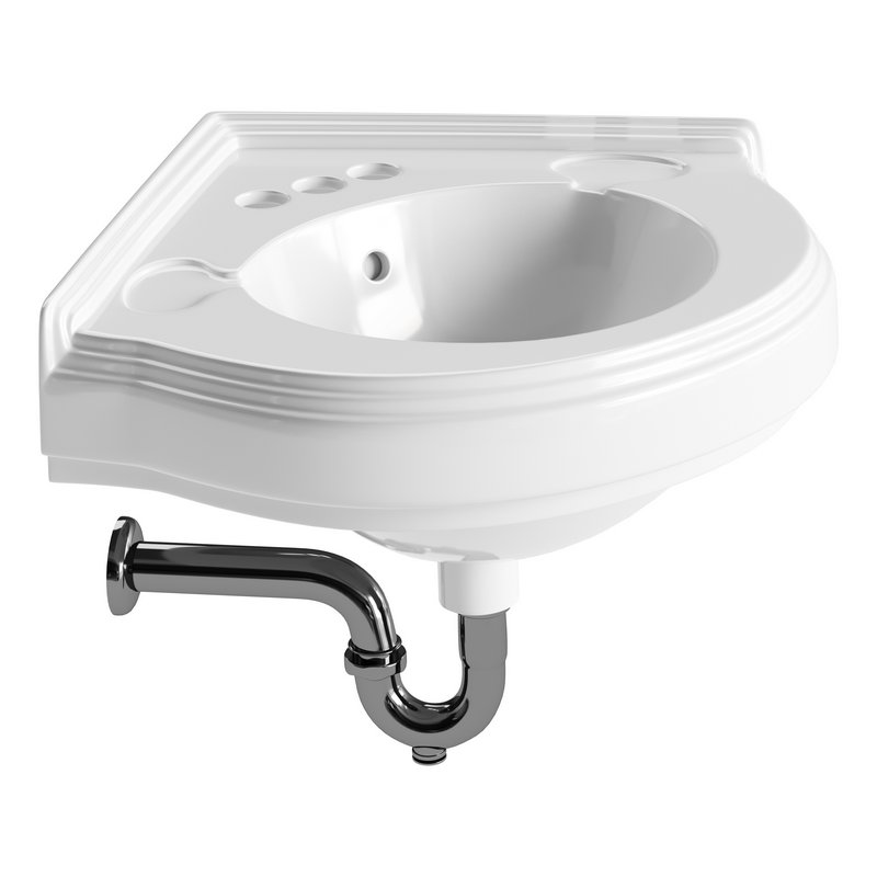 Bathroom Corner Sink White - Image 12