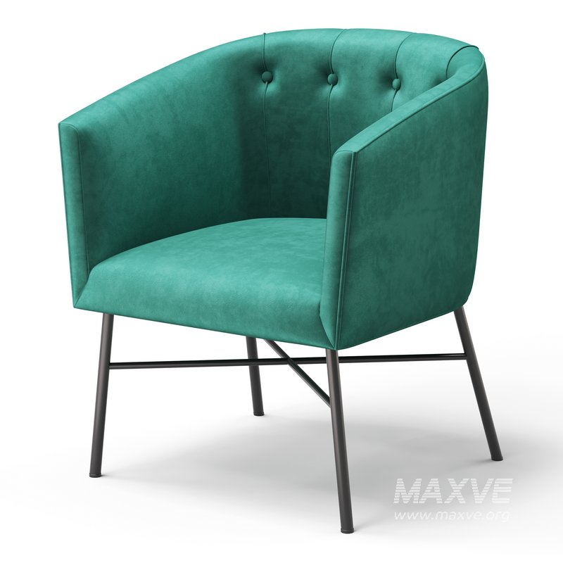 Aurelie Tub Chair in Emerald Green Velvet - Image 12