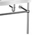 White Console Sink Double Deluxe with Black Nickel Bistro Legs - Thumbnail 12
