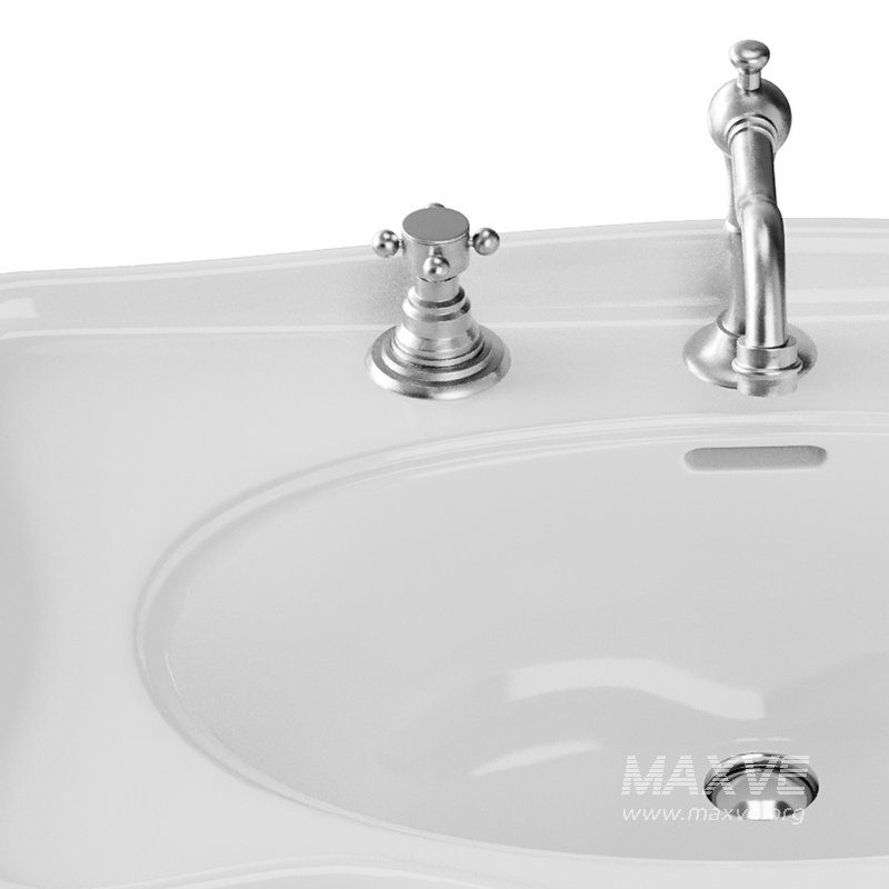 Bathroom Console Sink Deluxe Counter Top White Vitreous China - Image 12