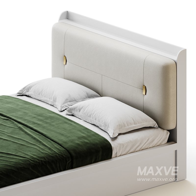 White Wooden Luxury Leather Upholstered Bed - Image 12