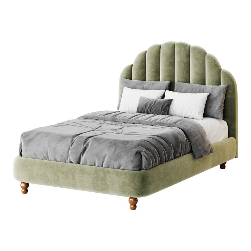 Lime Green Padded Panel Bed - Image 11